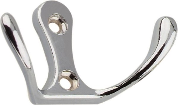 Крючок для одежды Trodos ZY-110М 2-рожковый сплав ЦАМ - фото