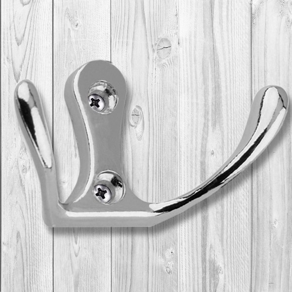 Крючок для одежды Trodos ZY-110М 2-рожковый сплав ЦАМ