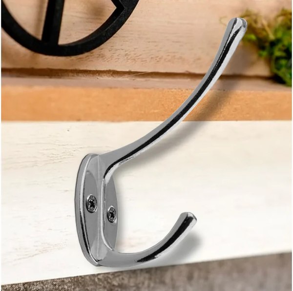 Крючок для одежды Trodos ZY-703В 2-рожковый сплав ЦАМ