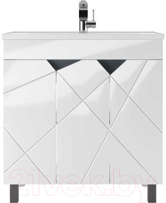 Тумба под умывальник Домино Absolute 80 Vector без ящика / DV6604T