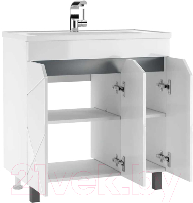 Тумба под умывальник Домино Absolute 80 Vector без ящика / DV6604T