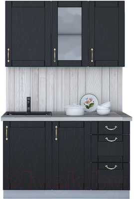 Готовая кухня Интерлиния Мила Крафт 1.3Б - фото