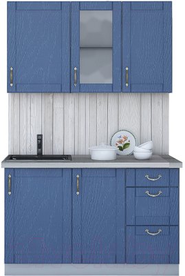 Готовая кухня Интерлиния Мила Крафт 1.3Б - фото