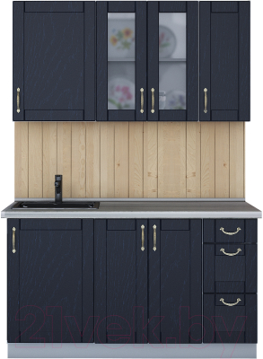 Готовая кухня Интерлиния Мила Крафт 1.4Б - фото