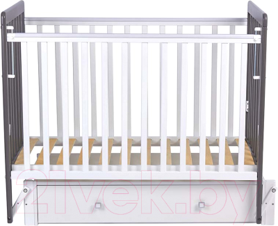 Детская кроватка Фея 328-01 / 0003162-19 (белый/графит)