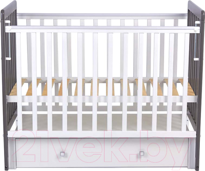 Детская кроватка Фея 328-01 / 0003162-19 (белый/графит)