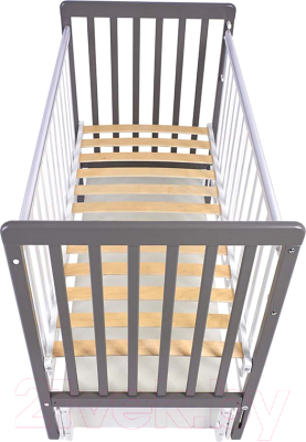 Детская кроватка Фея 328-01 / 0003162-19 (белый/графит)