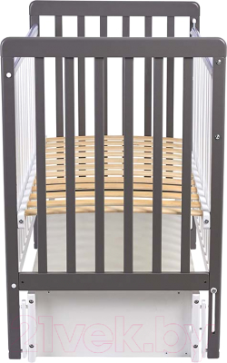 Детская кроватка Фея 328-01 / 0003162-19 (белый/графит)