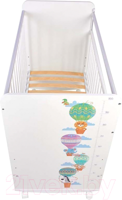 Детская кроватка Фея Воздушное приключение 702 / 0002757.9.20 (белый)