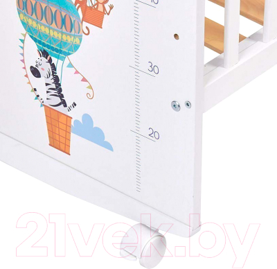 Детская кроватка Фея Воздушное приключение 702 / 0002757.9.20 (белый)