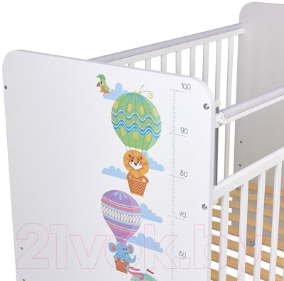 Детская кроватка Фея Воздушное приключение 702 / 0002757.9.20 (белый)
