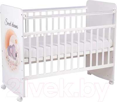 Детская кроватка Фея Коала на облачке 702 / 0002757.9.18 (белый)