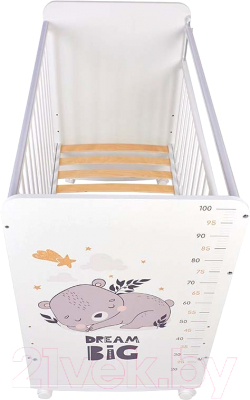 Детская кроватка Фея Спящий мишка 702 / 0002757.9.17