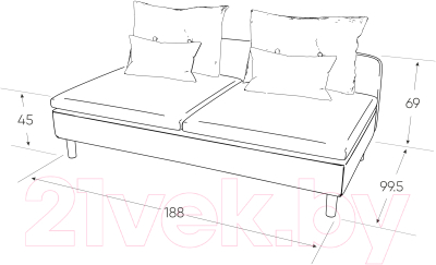 Диван Mio Tesoro Линту Lintu S3