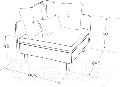 Модуль мягкий Mio Tesoro Линту Lintu Rog