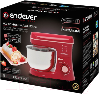 Миксер стационарный Endever Sigma-121 (красный)