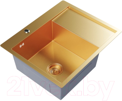 Мойка кухонная Mixline Pro 552924 (золото, с сифоном)