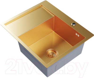 Мойка кухонная Mixline Pro 552927 (золото, с сифоном)