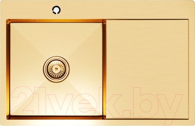 Мойка кухонная Mixline Pro 552918 (золото, с сифоном) - фото