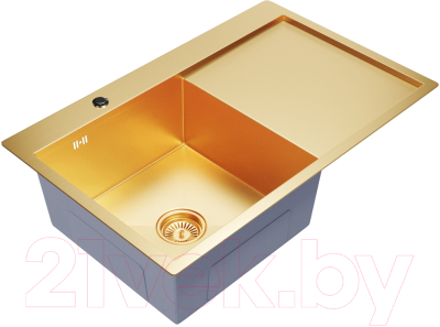 Мойка кухонная Mixline Pro 552918 (золото, с сифоном)