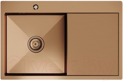 Мойка кухонная Mixline Pro 552921 (бронза, с сифоном) - фото