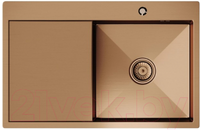 Мойка кухонная Mixline Pro 552920 (бронза, с сифоном) - фото