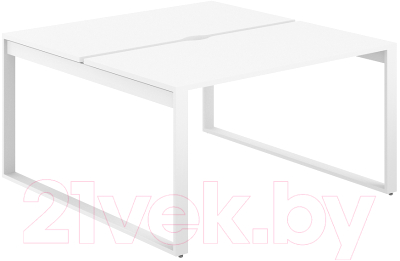 Письменный стол Norden 140x143.8x75 / AG.135.WH.V.72.WH (белый/белый) - фото