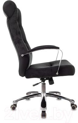 Кресло офисное Бюрократ T-9928SL Fabric (черный Italia Black/крестовина металл хром)