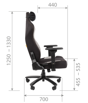 Кресло офисное Chairman CH30 (черный/серый)