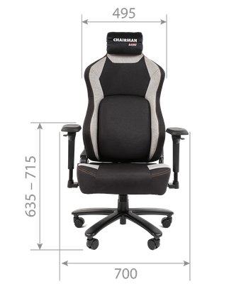 Кресло офисное Chairman CH30 (черный/серый)