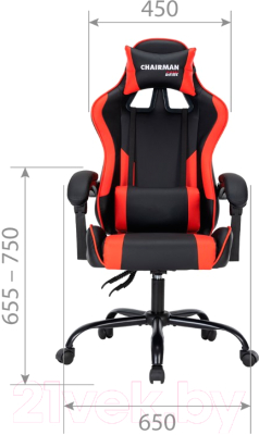 Кресло офисное Chairman CH41 (экокожа черный/белый)