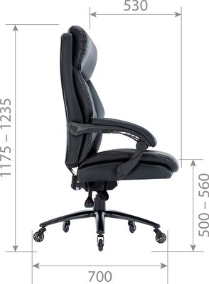 Кресло офисное Chairman CH412 (экокожа черный)