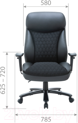 Кресло офисное Chairman CH414 (экокожа ткань черный)