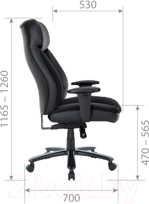 Кресло офисное Chairman CH414 (экокожа ткань черный)