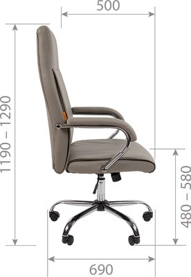 Кресло офисное Chairman CH425 (экокожа серый)