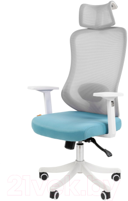 Кресло офисное Chairman CH563 (белый пластик/бирюзовый)
