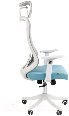 Кресло офисное Chairman CH563 (белый пластик/бирюзовый)