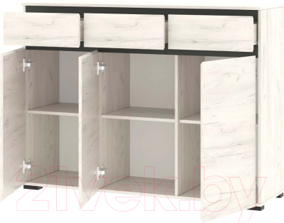 Тумба Памир Гретта 3С3Я (крафт белый/антрацит)