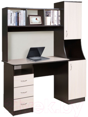 Письменный стол Мебель-Класс Партнер Правый (венге/ясень шимо светлый) - фото