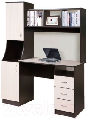 Письменный стол Мебель-Класс Партнер Левый (венге/ясень шимо светлый) - фото