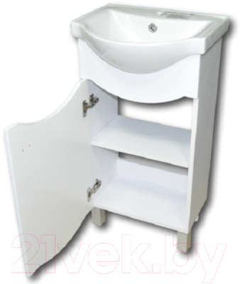 Тумба с умывальником Гамма 21оФ2/1-У 45 Базик-7045 (фрезеровка)