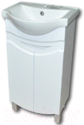 Тумба с умывальником Гамма 21оФ8/1-У45 45 Базик-7045 (улыбка) - фото