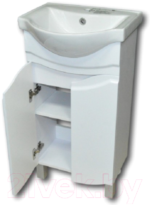Тумба с умывальником Гамма 21оФ8/1-У45 45 Базик-7045 (улыбка)