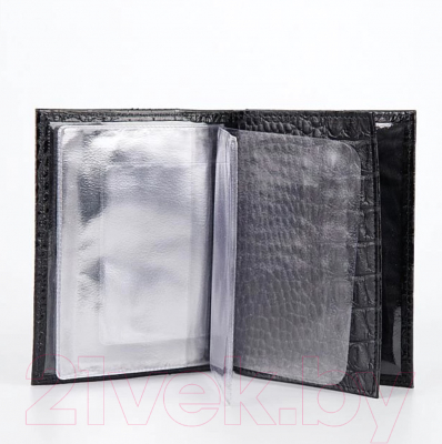 Обложка для автодокументов Poshete 604-001KM-BLK