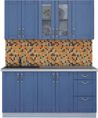 Готовая кухня Интерлиния Мила Крафт 1.6Б - фото