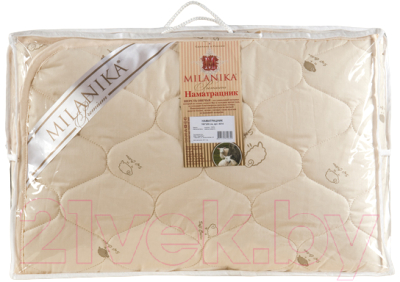 Наматрасник защитный Milanika Овечья шерсть Премиум 140x200 - фото