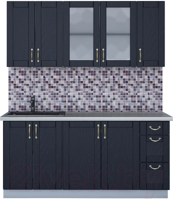 Готовая кухня Интерлиния Мила Крафт 1.7А - фото