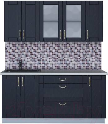 Готовая кухня Интерлиния Мила Крафт 1.7Б - фото