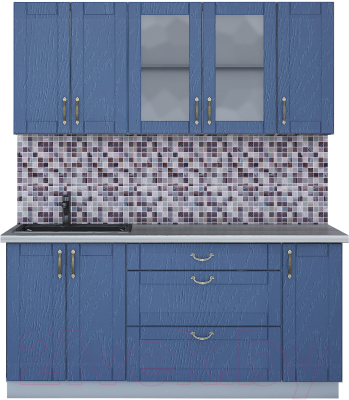 Готовая кухня Интерлиния Мила Крафт 1.7Б - фото