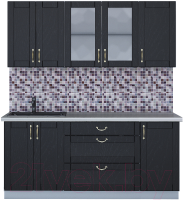 Готовая кухня Интерлиния Мила Крафт 1.8Б - фото